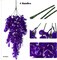 4 Pack Artificial Plants Hanging Faux (Purple) 7.87"D x 5.9"W x 4.72"H